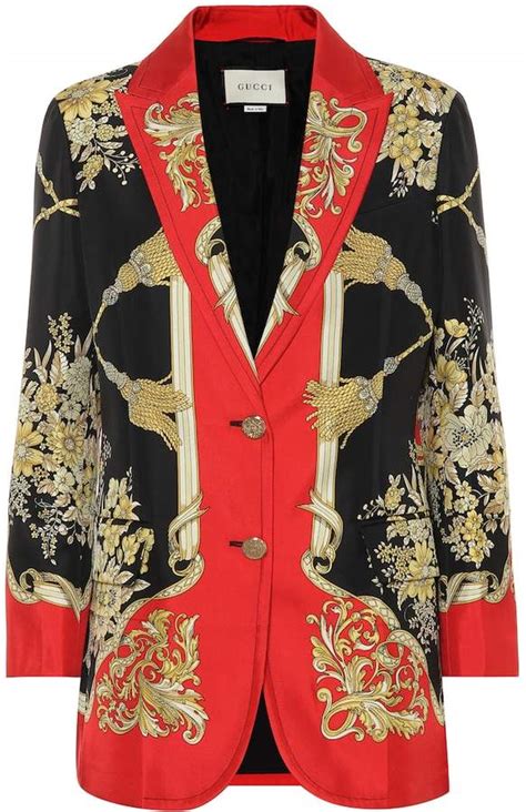 gucci lattice print silk blazer|Women's Designer Luxury Blazers .